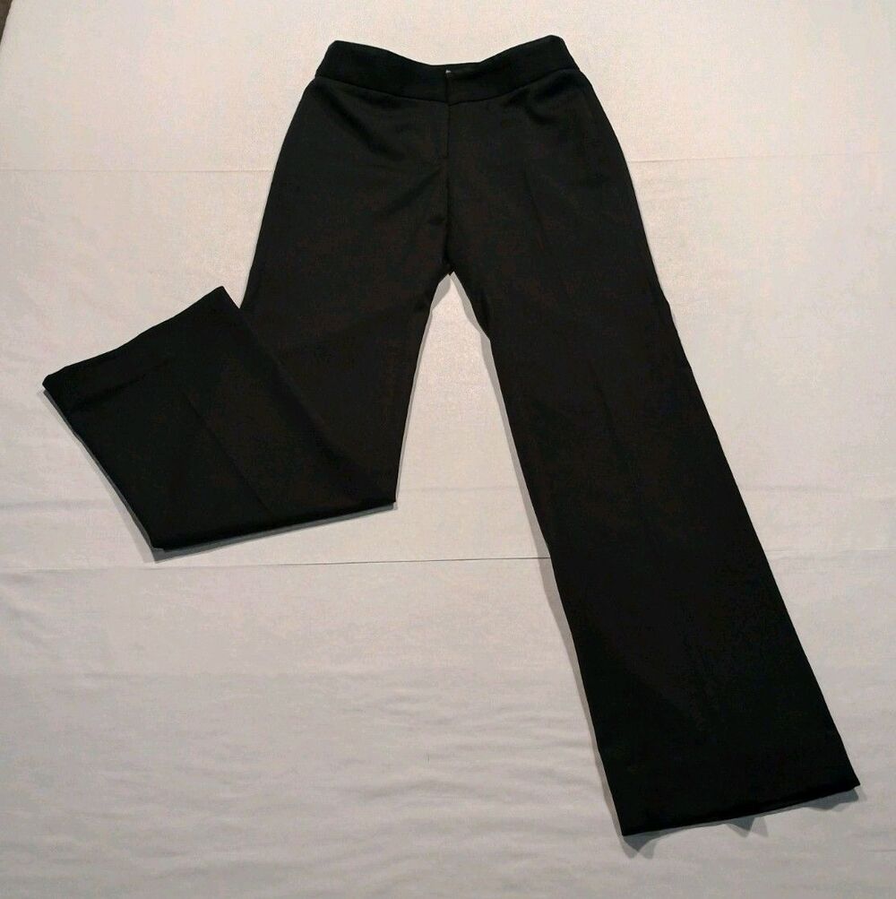 White House Black Market Modern Boot Black Dress Pants Career Size 0-R